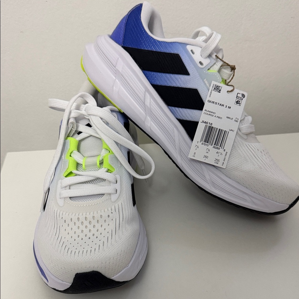 Adidas White and Navy Sneakers